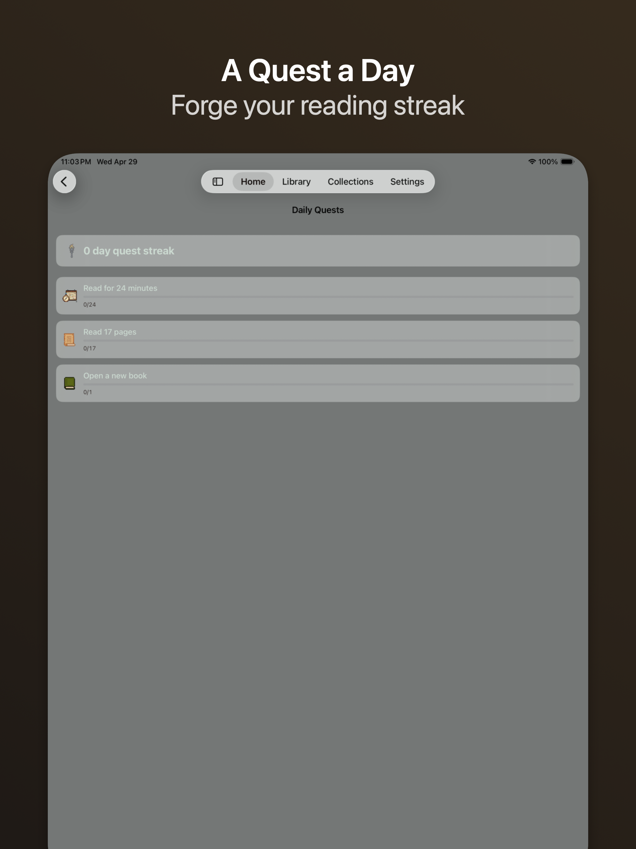 QuiverBooks on iPad